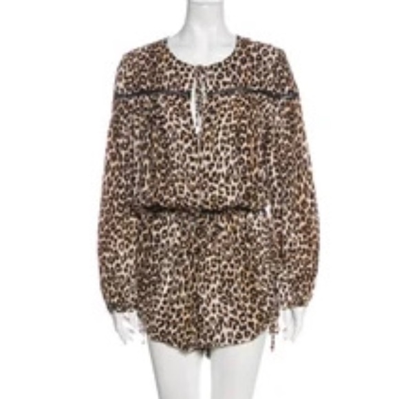 Faithful The Brand Animal Print Romper Size Medium NWOT - Picture 1 of 11